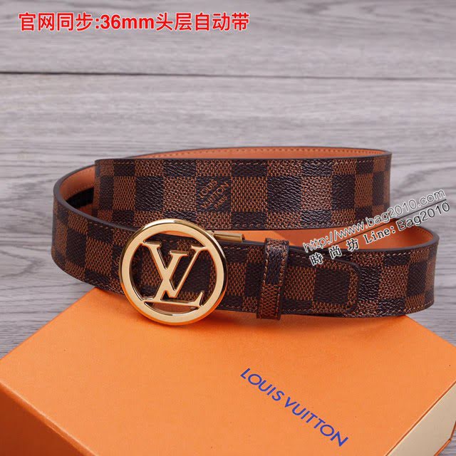 LV爆款男士皮帶 路易威登經典自動平滑款腰帶  jjp2207